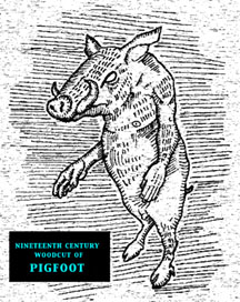 19th Century Woodcut of Pigfoot